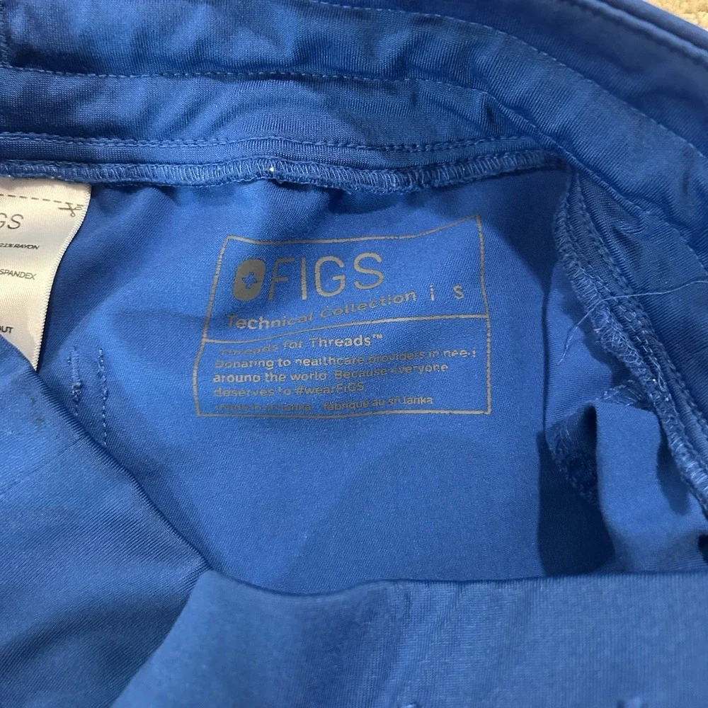 Figs Scrub Pants Tactical Women's Small Blue With Drawstring